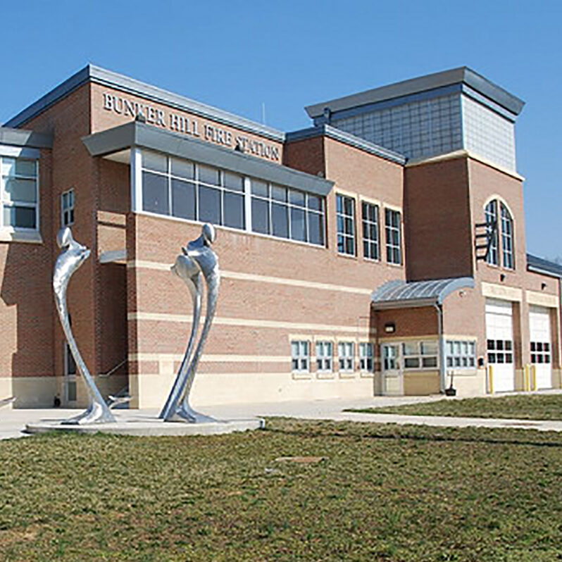 Exterior of PGFD Fire Station 855, which was a design-build project by Penney Design Group.