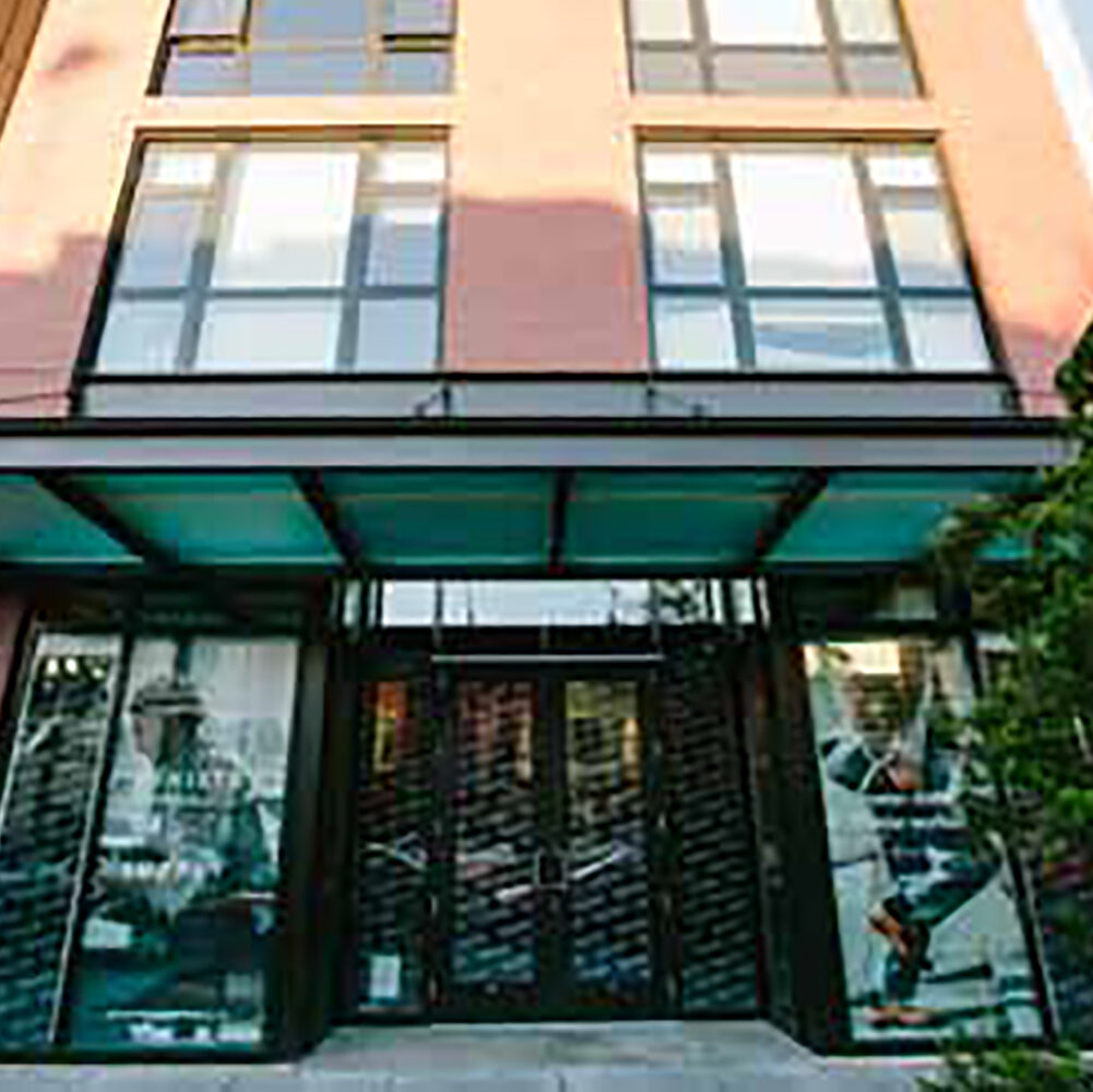 The exterior storefront of a retail boutique called Ministry of Supply in Washington, DC.