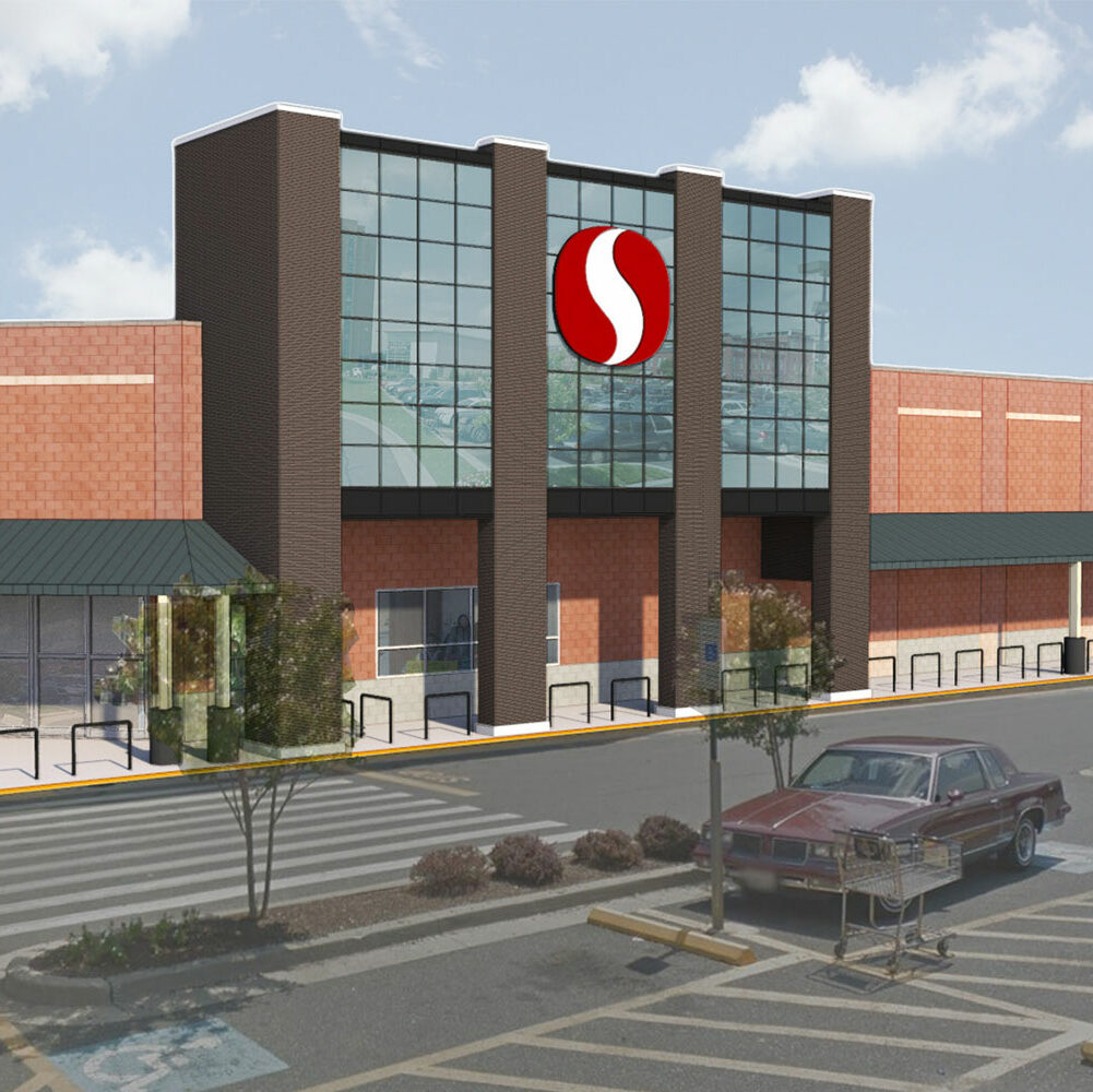 The exterior of Safeway store number 1481, located in Baltimore, MD.