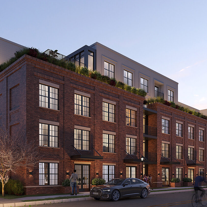 The exterior design of a Penney Design Group construction project located at 805 N Columbus Street in Old Town Alexandria, Virginia.